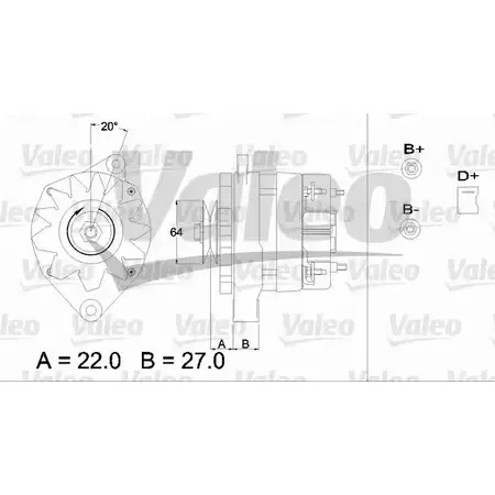 Генератор VALEO 225639 433376 51 2003 512003B