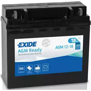 Аккумулятор 18 ач обратная 250 а 12 в 181x77x167 EXIDE 3661024034036 264830 PN9 3IRA AGM1218