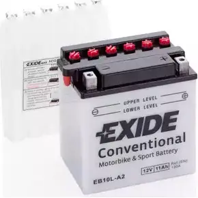 Аккумулятор 11 ач обратная 130 а 12 в 135x90x145 EXIDE 511 012 009 264916 YB10L-A2 EB10LA2 изображение 0