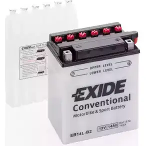 Аккумулятор 14 ач обратная 145 а 12 в 134x89x166 EXIDE 264944 514 013 014 EB14LB2 YB14L-B2 изображение 0