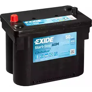 Аккумулятор 50 ач обратная 800 а 12 в 260x173x206 EXIDE EK508 (MAX900) EK508 BXQOLQ 265206 изображение 0