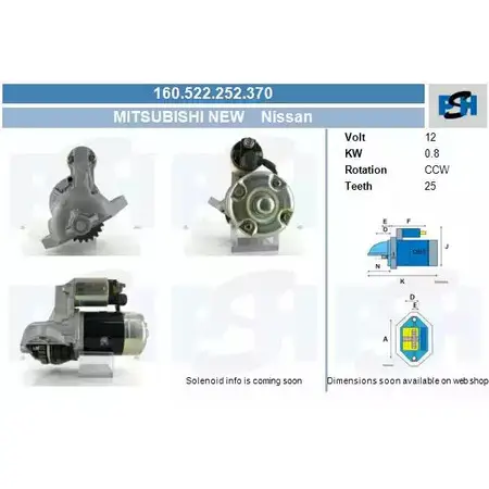 Стартер CV PSH 160.522.252.370 GWZFH 282201 VJSE4P S