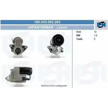 Стартер CV PSH 190.543.092.265 OC5V ZB 282985 9LZ3LU5