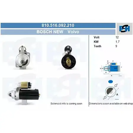 Стартер CV PSH 291712 YNEU4 UB U3MN 810.516.092.210 изображение 0