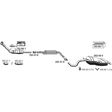 Система выпуска ОГ ERNST 010445 EWS1GW1 W8 6UGZ3 293443 изображение 0