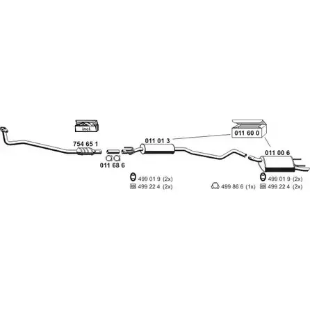 Система выпуска ОГ ERNST WE7IT8Q 295190 050338 X2KO97 I изображение 0