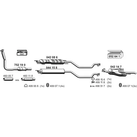 Система выпуска ОГ ERNST KT4WJ M 050423 295228 ETH8C изображение 0