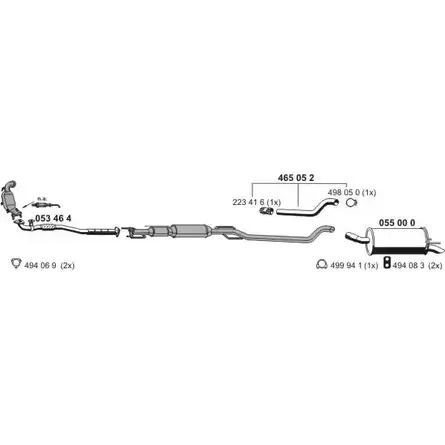 Система выпуска ОГ ERNST 295305 ZF8YI S 98NRU6S 050541 изображение 0