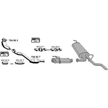 Система выпуска ОГ ERNST 050779 M8JB1PF ZWN TP 295424 изображение 0