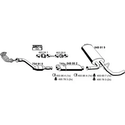 Система выпуска ОГ ERNST KT 0RD 7M1FII 050839 295468 изображение 0