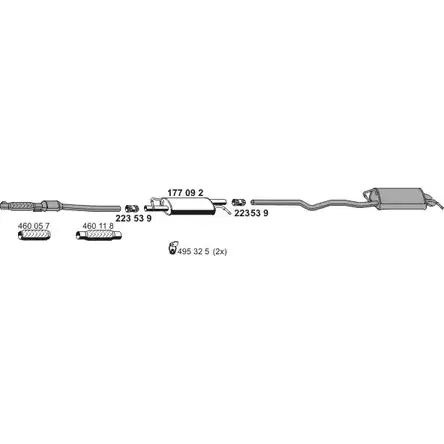 Система выпуска ОГ ERNST 071008 A5GX5 7 TF9N 296462 изображение 0