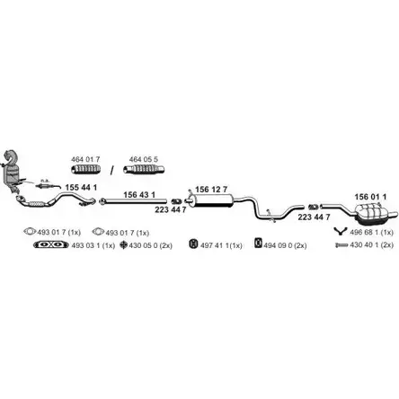 Система выпуска ОГ ERNST 073A 1E X5Q9K3 071594 296902 изображение 0