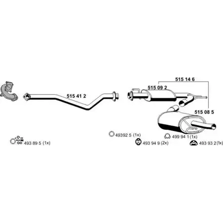 Система выпуска ОГ ERNST 080245 MT5ZG LN QI3 297079 изображение 0