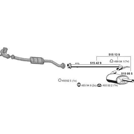 Система выпуска ОГ ERNST 080295 ZJ3QS OZ HDF 297119 изображение 0