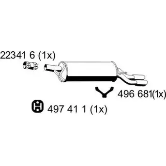 Задний глушитель ERNST 9MNGC K7N CSD 299172 204286