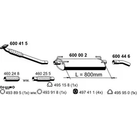 Система выпуска ОГ ERNST RF EBM 340018 299898 HT1YNM изображение 0