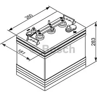 Аккумулятор BOSCH CEJ54H 0092L50G30 303953 6V; C20: 232AH; 25A: 475MIN