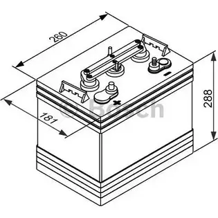 Аккумулятор BOSCH 303954 K4KUFA 8V; C20: 170AH; 25A: 337MIN 0092L50G40