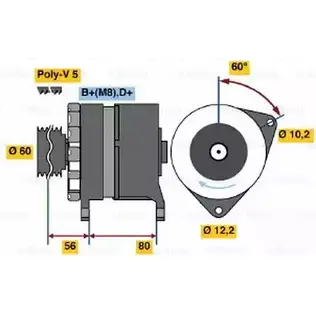 Генератор Bosch 304745 CHX4C0 N1 (R) 14V 34/90A 0 120 469 028