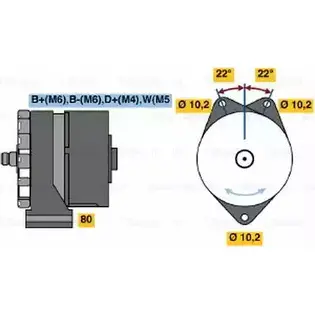 Генератор Bosch 304856 0 120 488 232 K1 (-) 28V 8/35A LI229T изображение 0