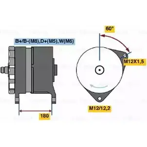 Генератор Bosch 9JB0RB 0 120 689 570 304983 T1 (R) 28V 70/140A изображение 0