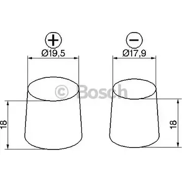 Аккумуляторная батарея питания Bosch 0 180 095 502 955 02 12V 60/50Ah 306170