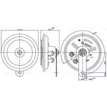 Звуковой сигнал Bosch 323359 Y2N34I 0 320 143 024 RAGJ QQ