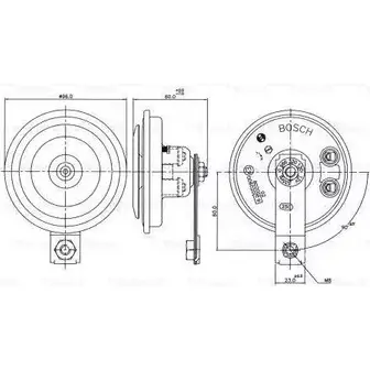 Звуковой сигнал Bosch 0 320 143 105 2F4OB5 323365 TT7R 3