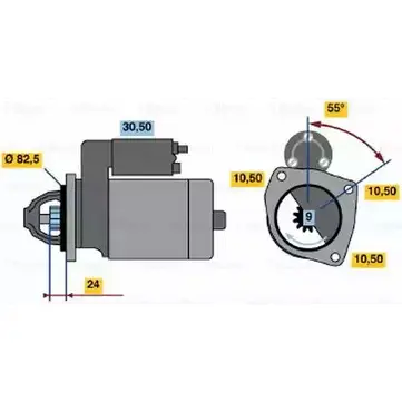 Стартер Bosch 1H5ZEVR 1 019 0 986 010 190 330855