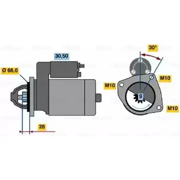 Стартер Bosch 84EKPVS 330857 0 986 010 220 10 22 изображение 0