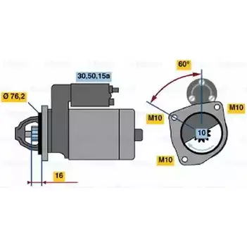 Стартер Bosch 0 986 010 390 330871 1 039 XDEDOO изображение 0