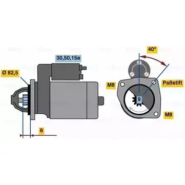 Стартер Bosch OY3GZ 330992 125 7 0 986 012 570 изображение 0