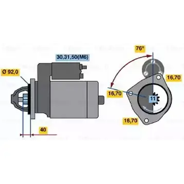 Стартер Bosch 331444 1 880 0 986 018 800 BI8YRS