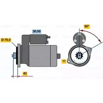 Стартер Bosch EHVA6Y 1 907 0 986 019 071 331470
