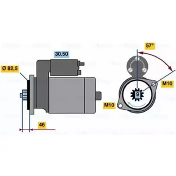 Стартер Bosch 62OR1 331581 2 081 0 986 020 811 изображение 0