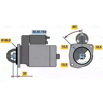 Стартер Bosch 8I4RK 238 2 0 986 023 820 331775