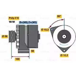 Генератор Bosch M39E7HK 332270 0 986 036 370 36 37