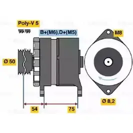 Генератор Bosch 36 53 SEXNM 0 986 036 530 332279 изображение 0