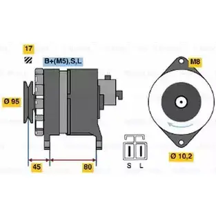 Генератор Bosch 3 753 0 986 037 531 332345 SCN3T5