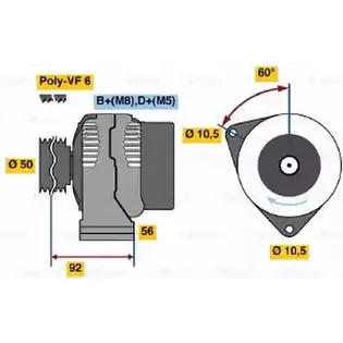 Генератор Bosch LF59X 0 986 040 800 408 0 332581