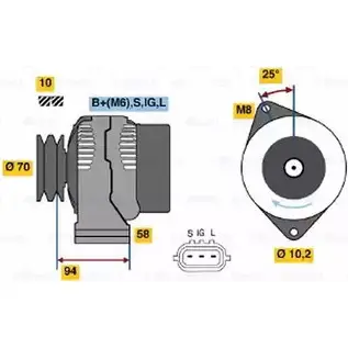 Генератор Bosch JKK3EJ2 332958 0 986 045 901 459 0