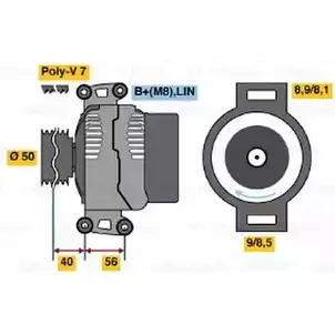 Генератор Bosch 0 986 047 790 CZR4S 333081 47 79 изображение 0