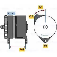 Генератор Bosch 80 20 J0U3UQ 0 986 080 200 333255