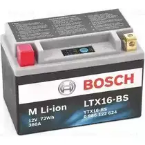 Аккумулятор 6 ач прямая 360 а 12 в 150x87x105 BOSCH 333603 UQXFB 0986122624 LTX16-BS LION