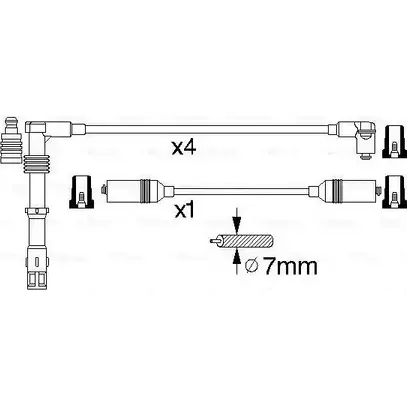 Высоковольтные провода зажигания Bosch 0 986 356 303 B 303 ZTWZF 335411