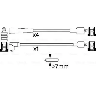 Высоковольтные провода зажигания Bosch B 135 QSK8Z7 0 986 357 135 335791