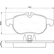 Тормозные колодки, дисковые, комплект Bosch 23 402 90R 01355/755 0 986 424 677 336364
