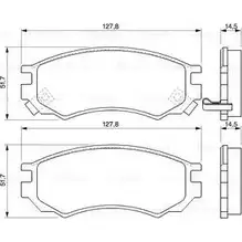 Тормозные колодки, дисковые, комплект Bosch 21 386 BP443 336413 0 986 424 733