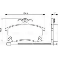 Тормозные колодки, дисковые, комплект Bosch 336455 23 671 90R-011096/787 0 986 424 783