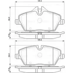 Тормозные колодки, дисковые, комплект Bosch 336488 0 986 424 819 23 915 8423D130